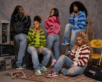 HER RHINESTONE ZIP-UP HOODIE