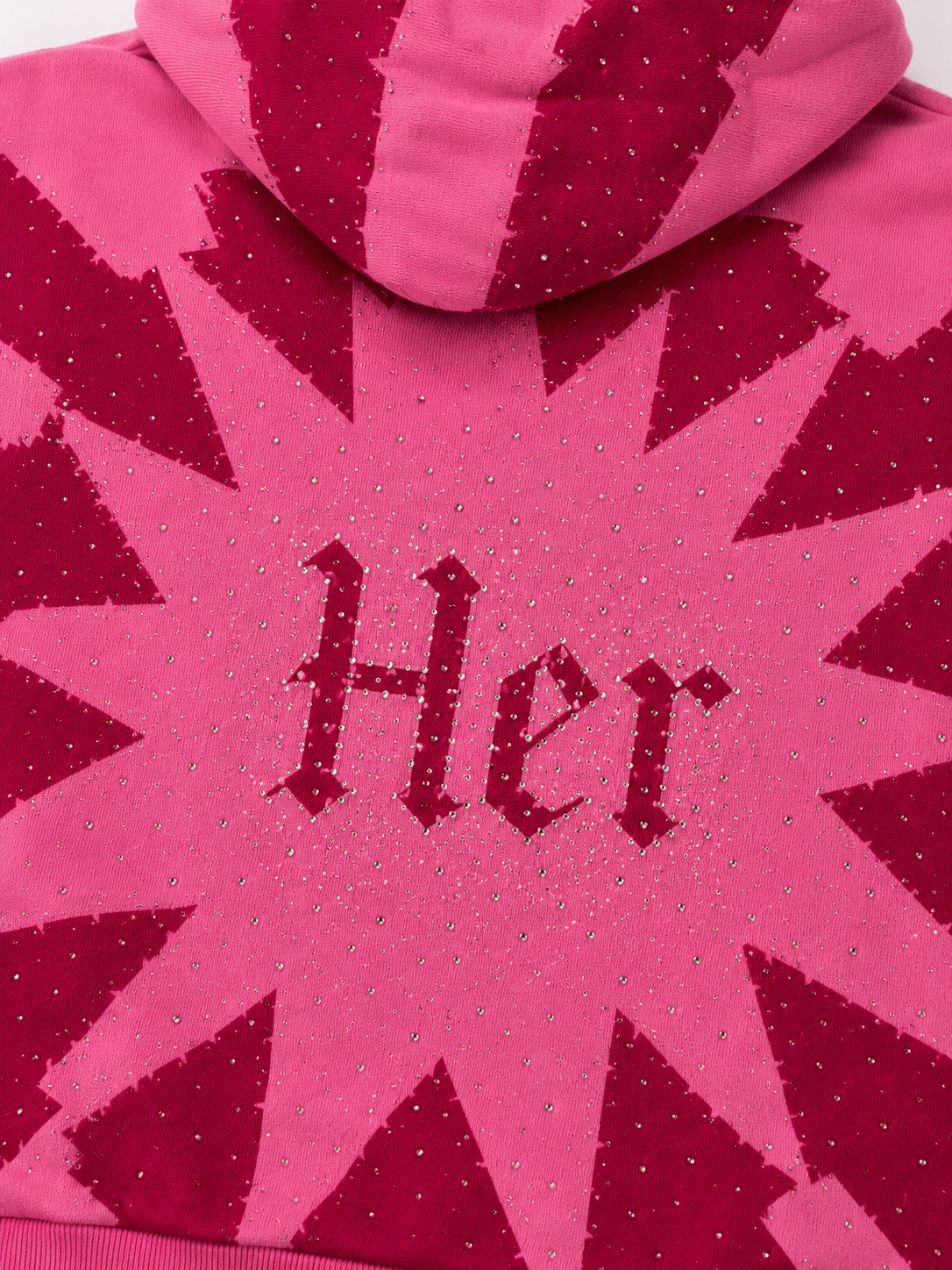 HER RHINESTONE ZIP-UP HOODIE